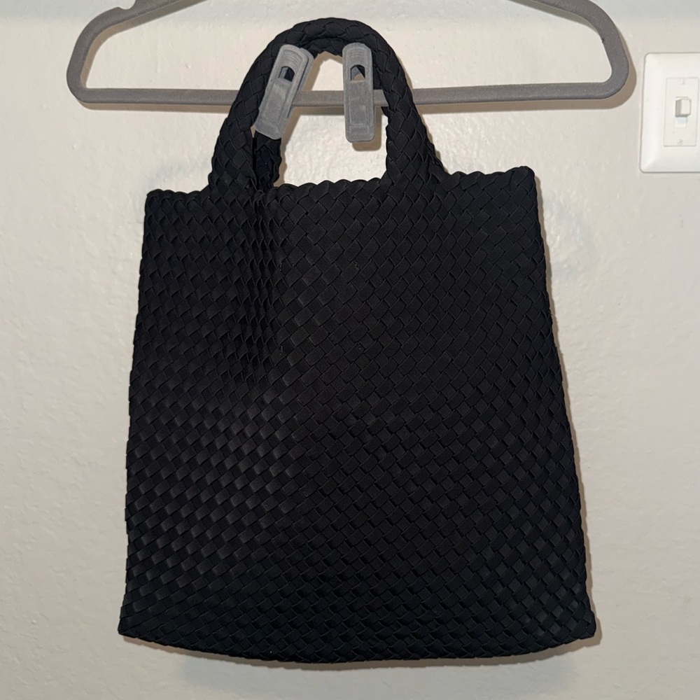 COS Black Woven Tote Bag